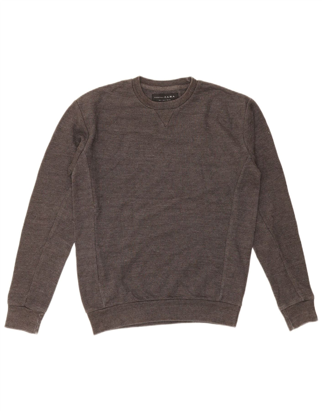 ZARA Sweatshirt til mænd, lille grå bomuld