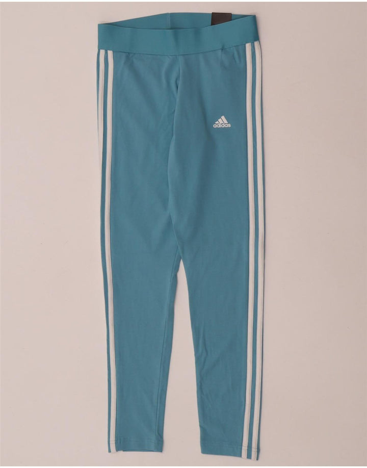 Adidas Dame Leggings UK 8/10 Small Blue Cotton