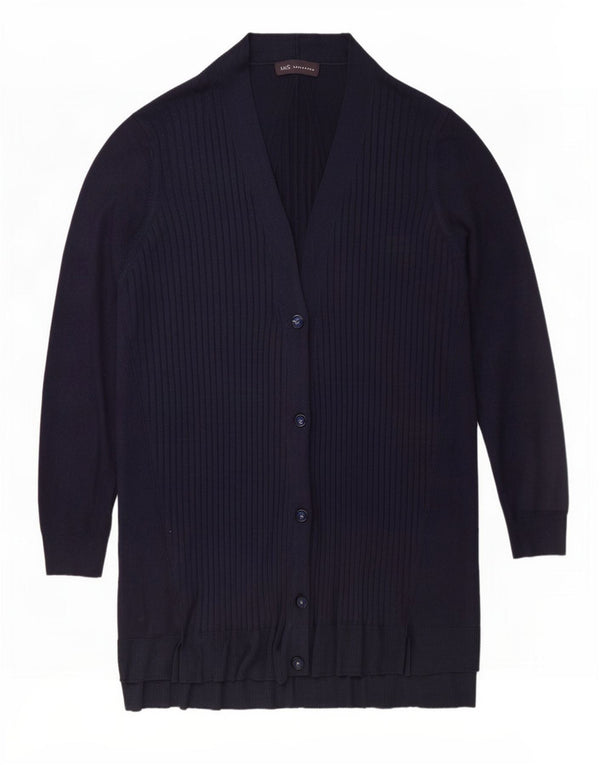 Marks & Spencer Dame Longline Cardigan Sweater UK 18 XL Navy Blue Viscose