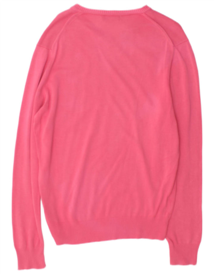 Zara Herre V-hals sweater Medium Pink Bomuld