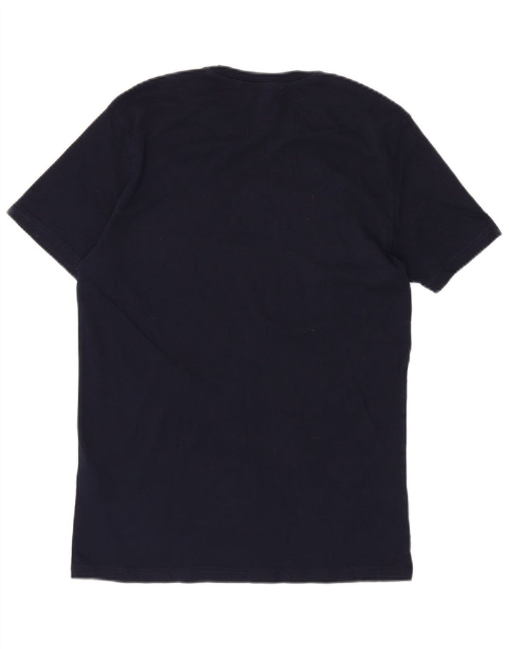 BENETTON Mens T-Shirt Top Small Navy Blue Cotton