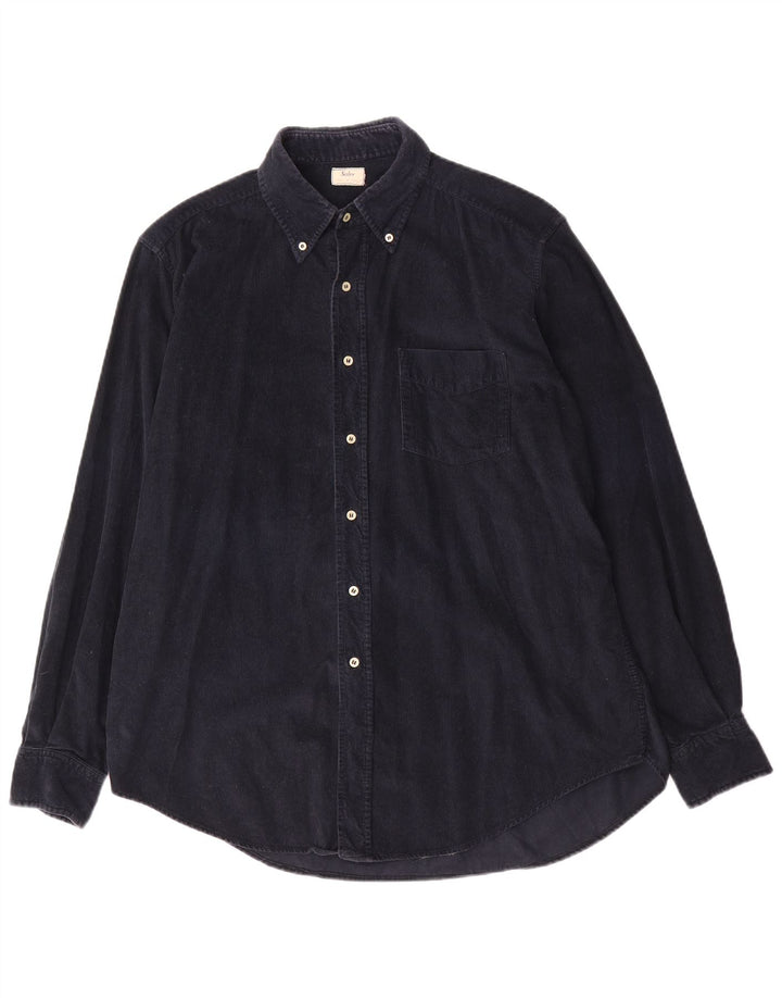 Sisley Herre Corduroy skjorte Medium Navy Blue