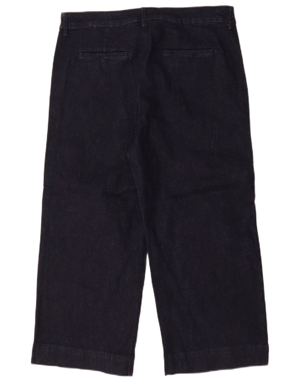 Marks & Spencer Kvinder Højtaljede Cropped Jeans UK 18 XL W36 L26 Navy Blue