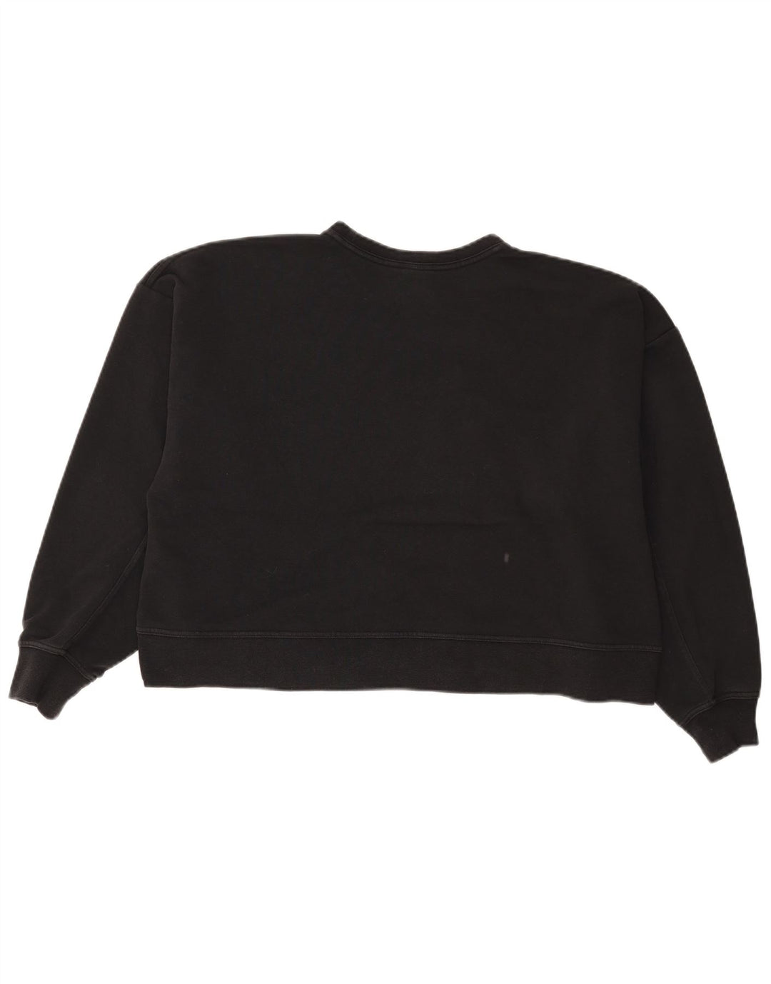 Nike Womens Crop Graphic Oversized Sweatshirt Jumper UK 16 Large Black
