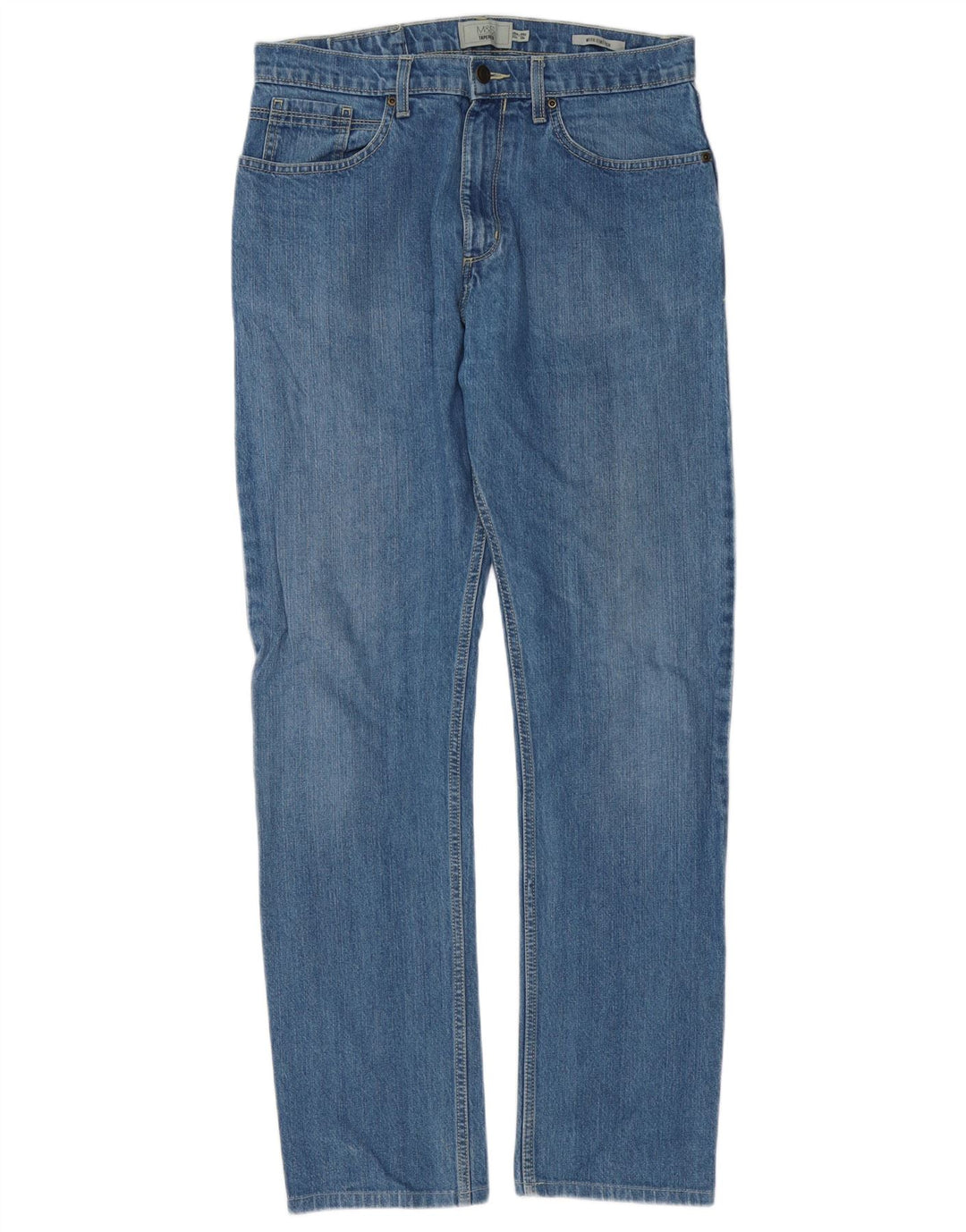 MARKS & SPENCER Herre tilspidsede jeans W32 L31 Blå bomuld