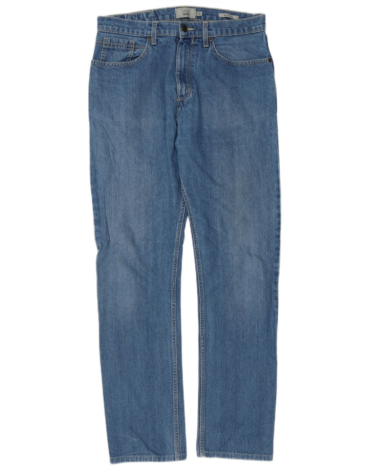 MARKS & SPENCER Herre tilspidsede jeans W32 L31 Blå bomuld