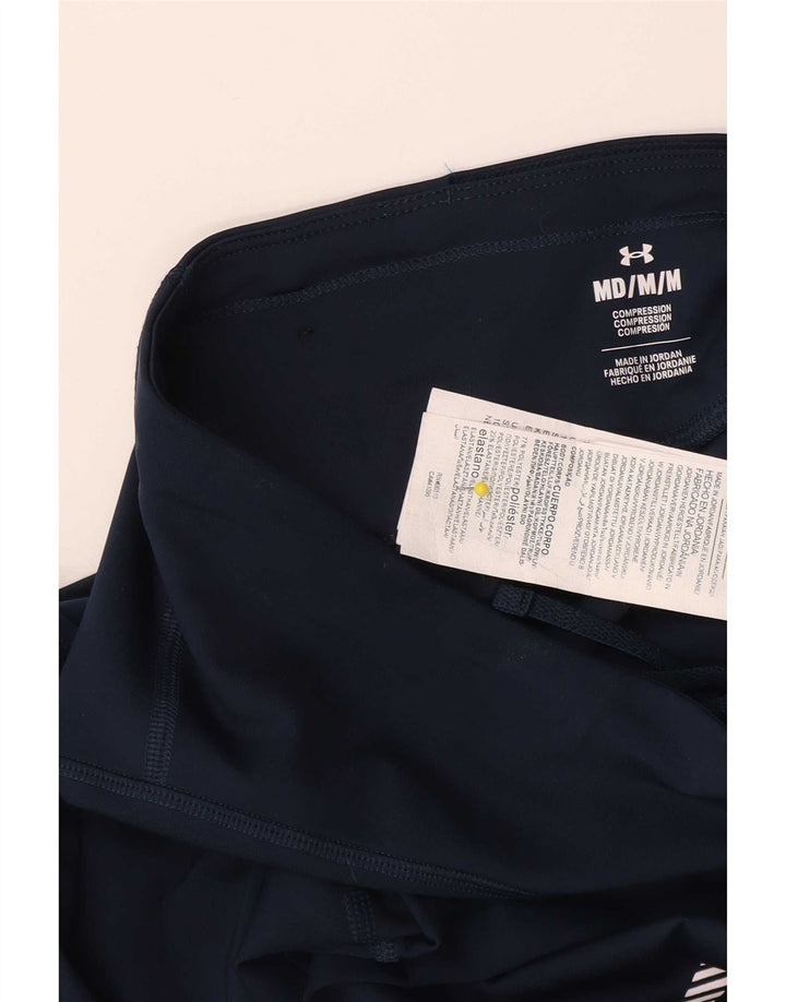 Under Armour Grafiske Leggings til kvinder UK 12 Medium Navy Blue Polyester