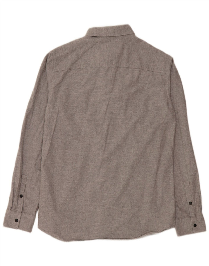 JACK & JONES Herre Regular Fit Flanelskjorte Medium Grå Bomuld