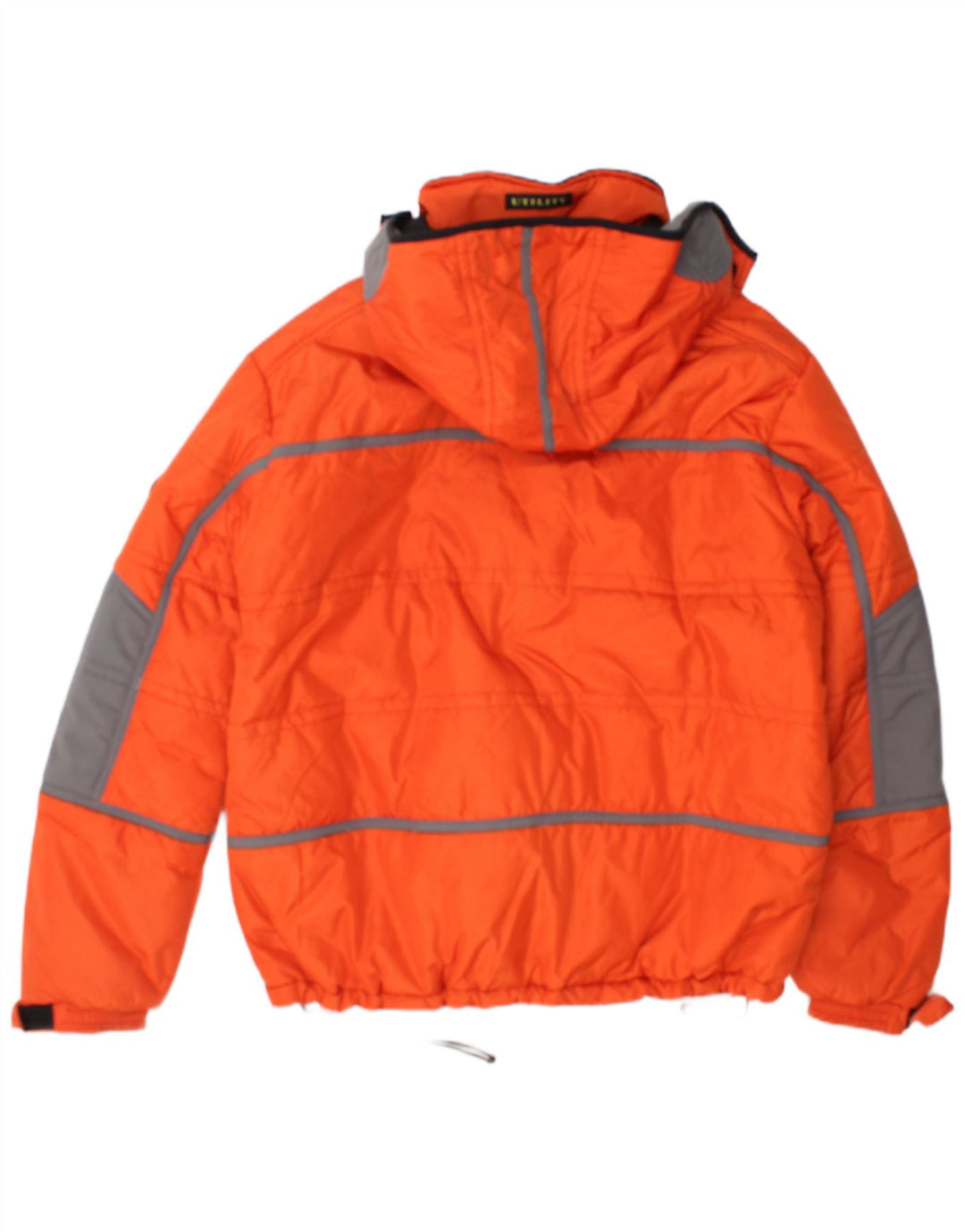 Diadora Herre hættepolstret jakke UK 40 Large Orange Colourblock Polyamid