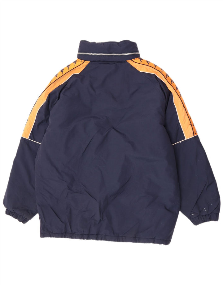 Kappa Herre grafisk hættepolstret jakke UK 38 Medium Navy Blue Colourblock