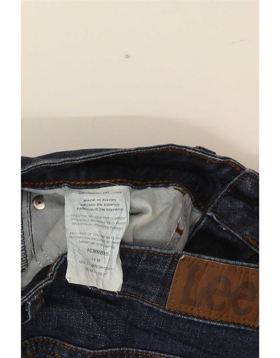 Lee Boys Denim Shorts 13-14 år W30 Blue Cotton