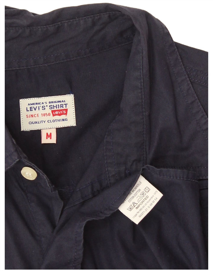 Levi's Kortærmet Herreskjorte Medium Navyblå Bomuld