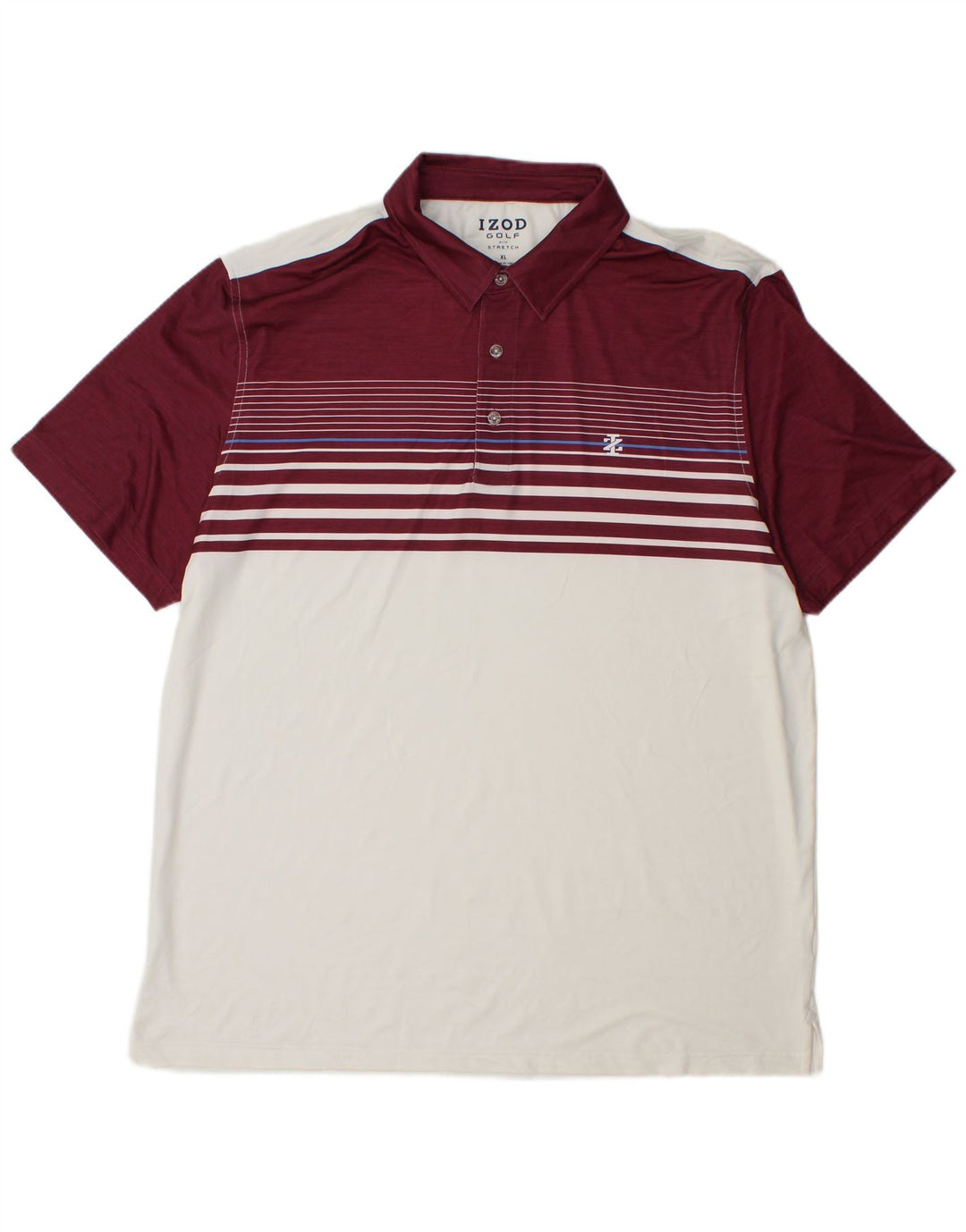 IZOD Poloskjorte til mænd XL Hvid Colourblock Polyester