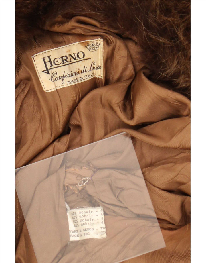 Herno Dame Overfrakke EU 50 2XL Brun Mohair