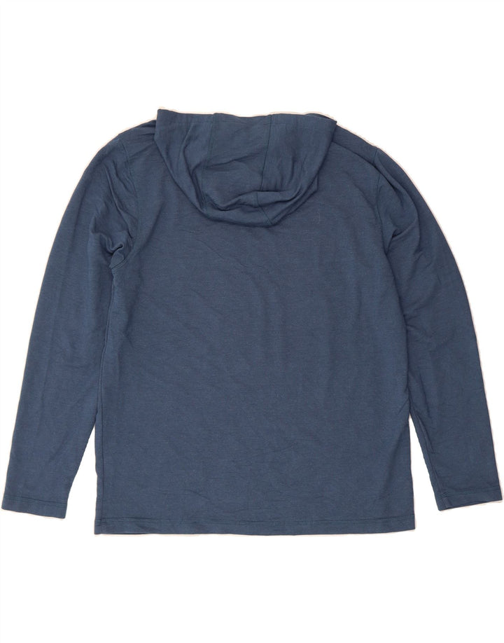 ORVIS Mens Hoodie Jumper Large Navy Blue Rayon Vintage Orvis and Second-Hand Orvis from Messina Hembry 