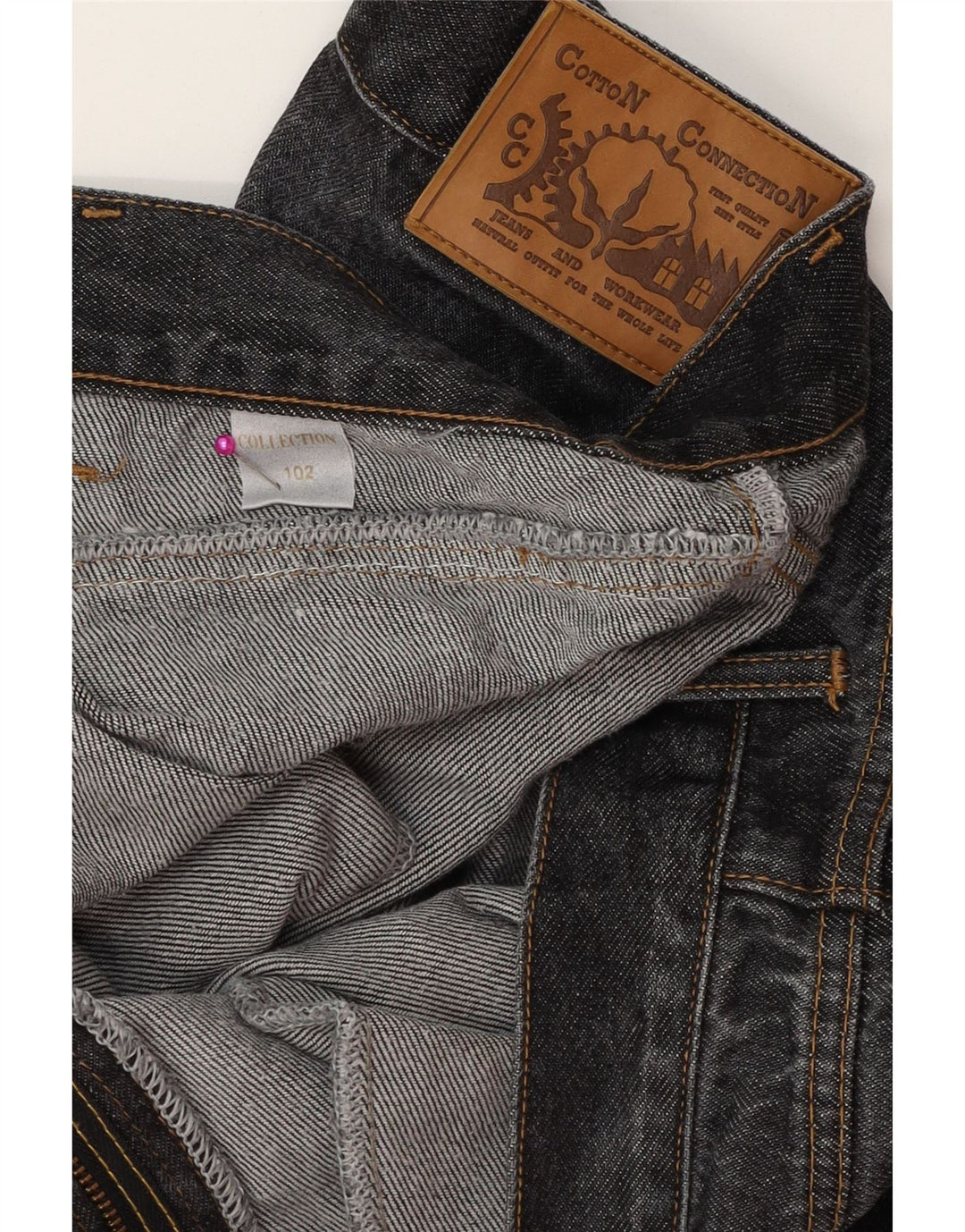 Vintage Herre Cargo Tapered Jeans W33 L34 Grå Bomuld