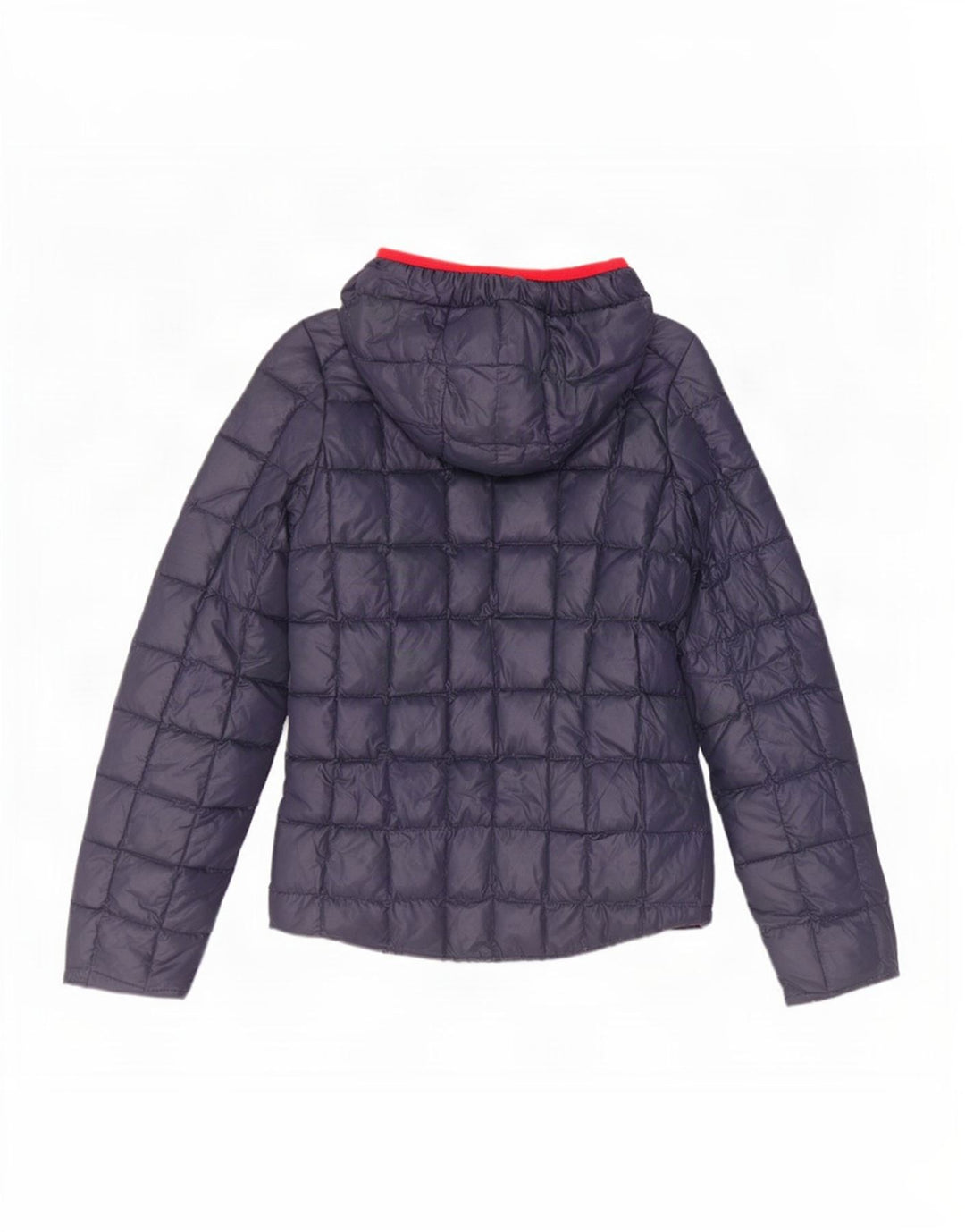 K-Way Dame Hætte Vendbar Polstret Jakke UK 10 Small Navy Blue