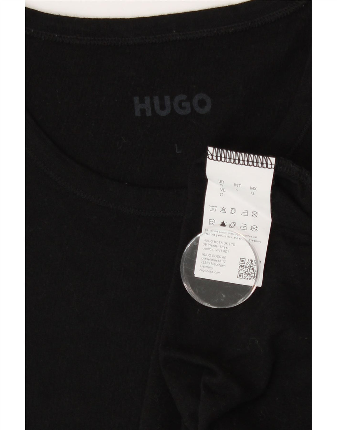 Hugo Boss Herre T-Shirt Top Stor Sort Bomuld