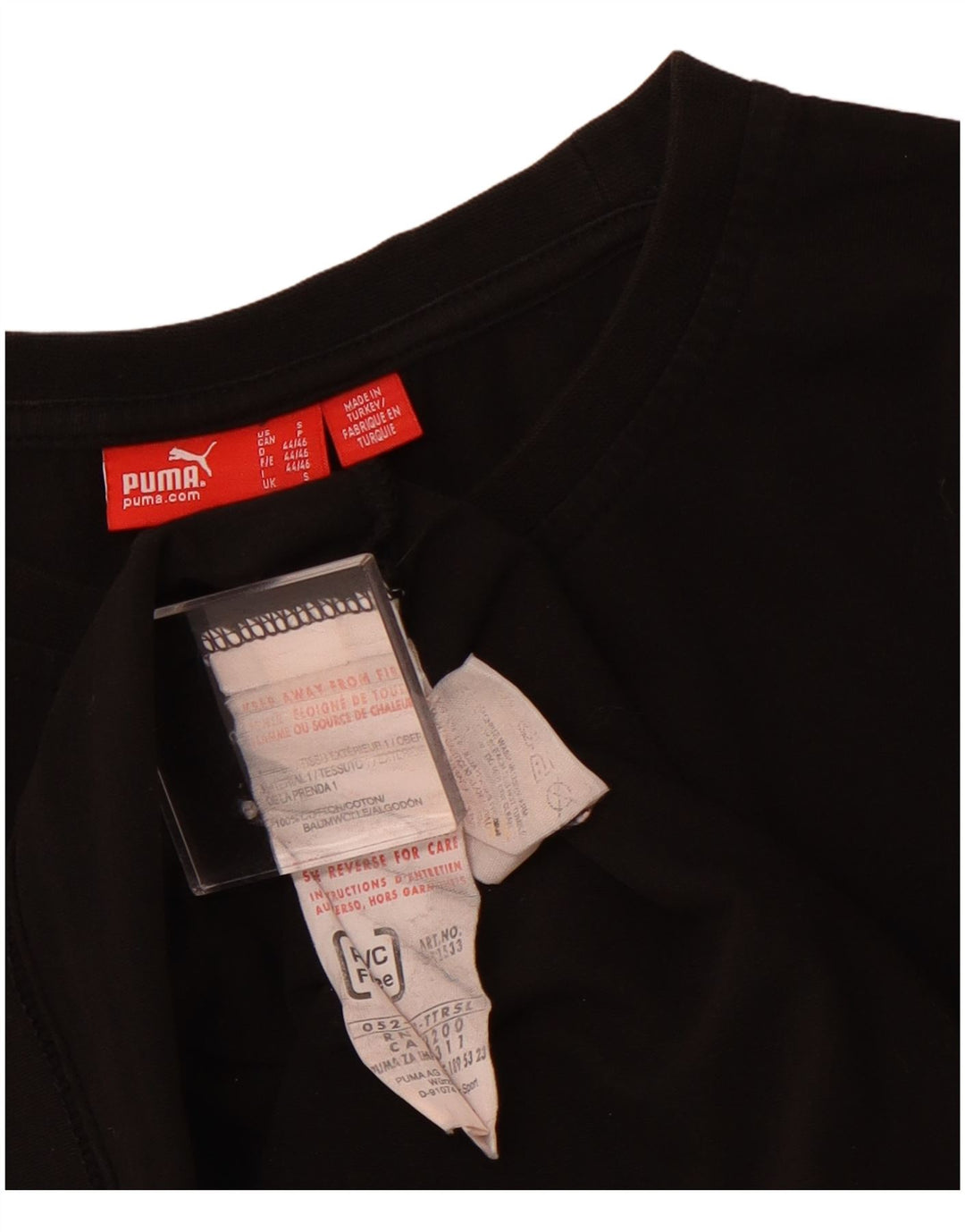 PUMA Grafisk T-shirt top til kvinder DK 10 Lille sort bomuld