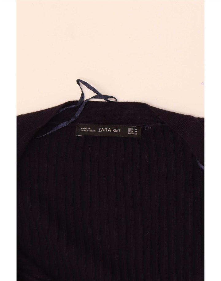 Zara Dame Cardigan Sweater UK 12 Medium Purple