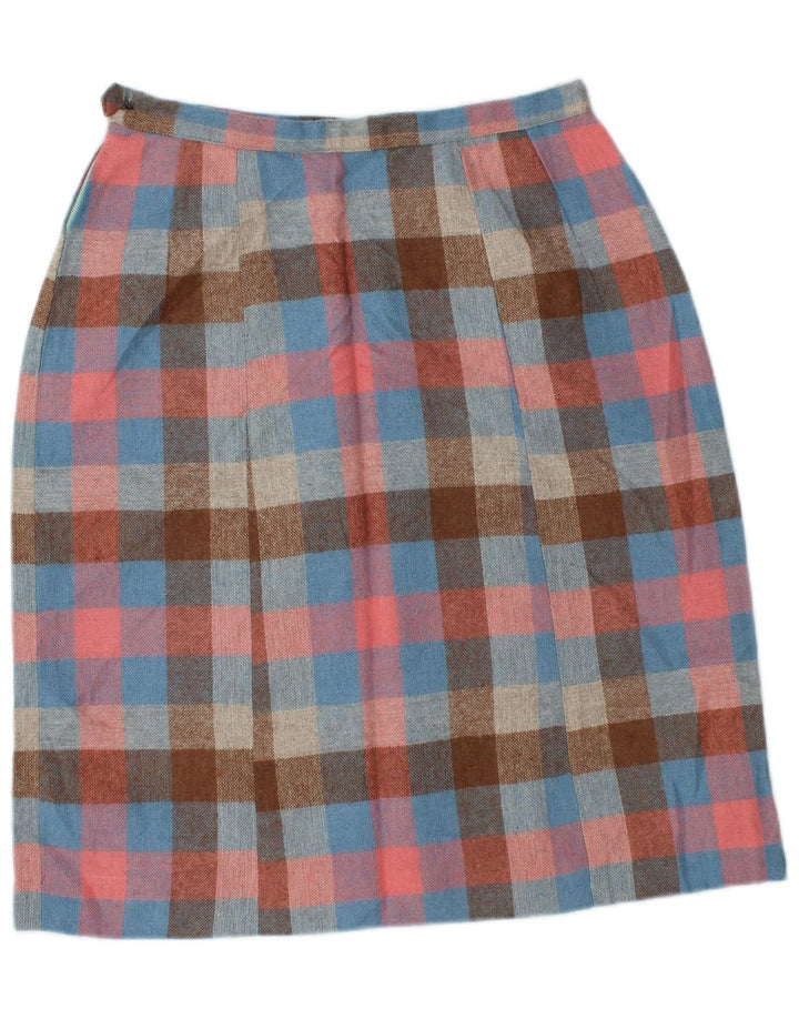 Vintage kvinders blyantnederdel W28 Medium flerfarvet Gingham