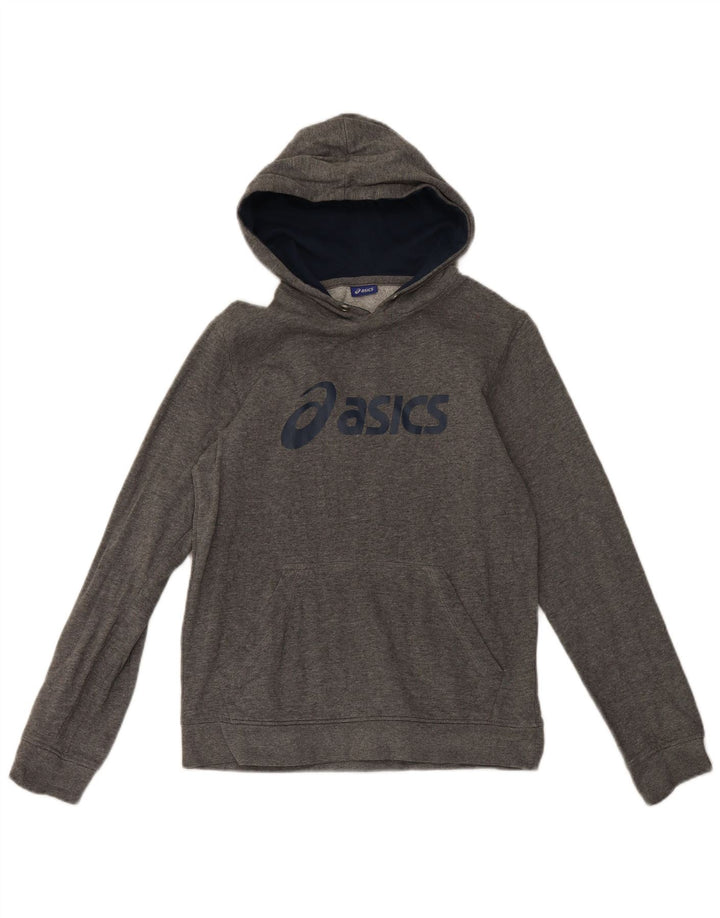 Asics Grafisk hættetrøje til mænd, lille grå bomuld