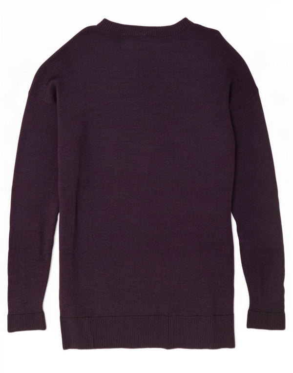 Marlboro Classics Herre Crew Neck Jumper Sweater Medium Lilla Uld