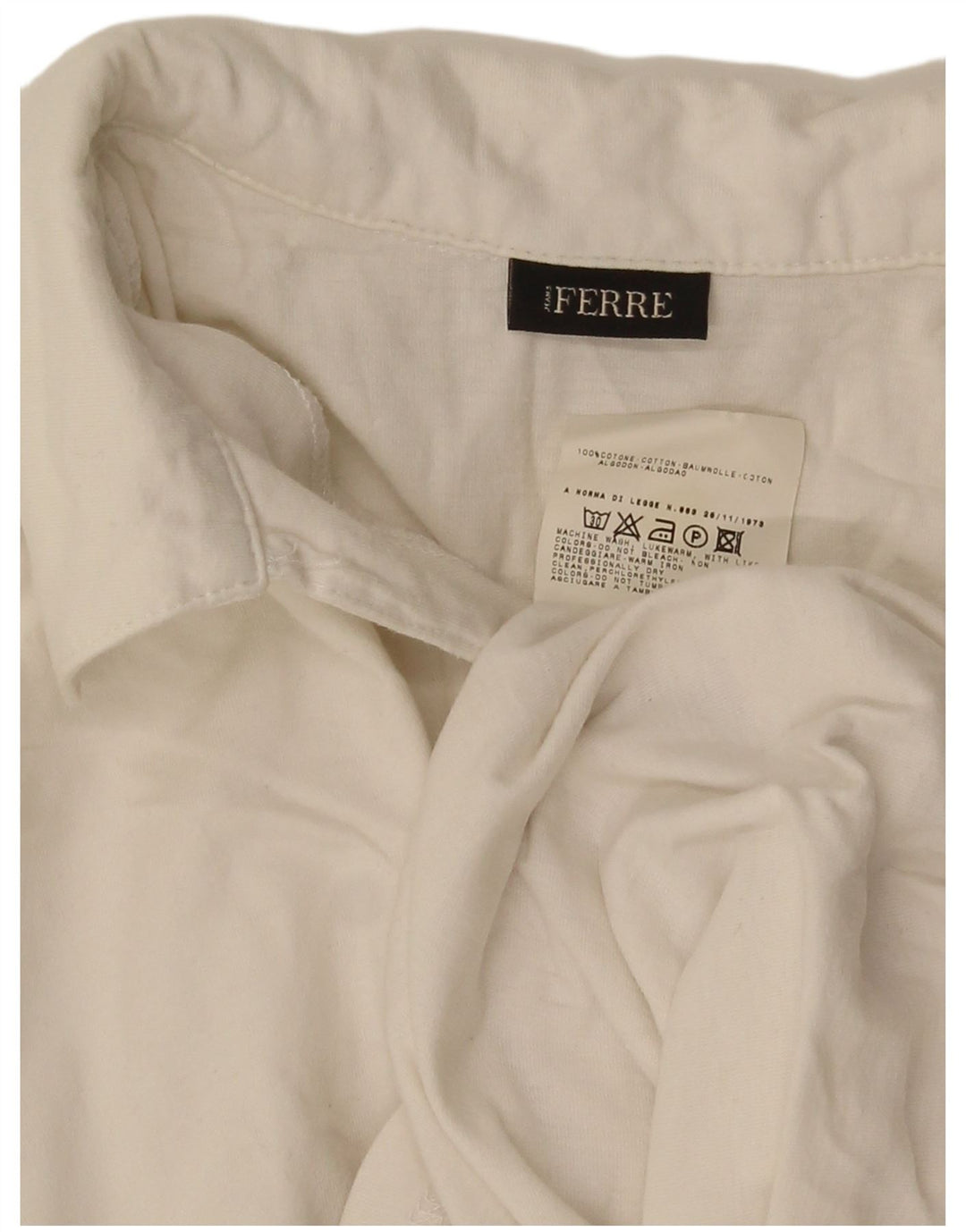 Ferre Herre Polo Shirt Lille Hvid Bomuld