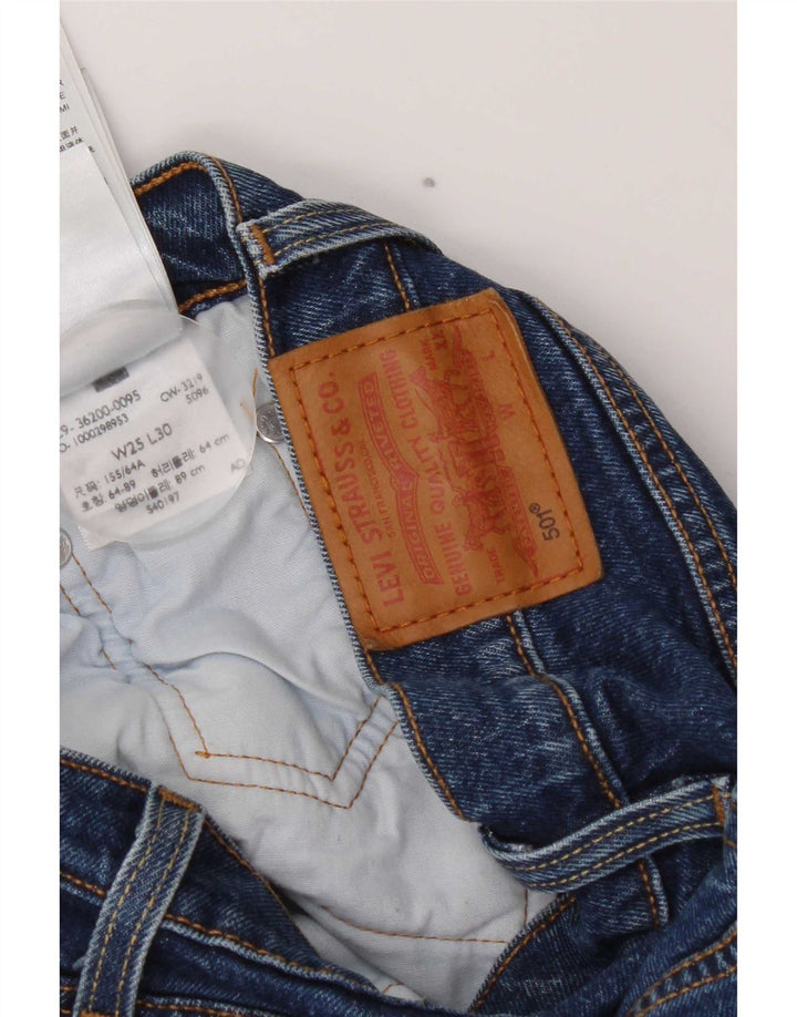 Levi's Womens 501 denimshorts W25 XS blå bomuld