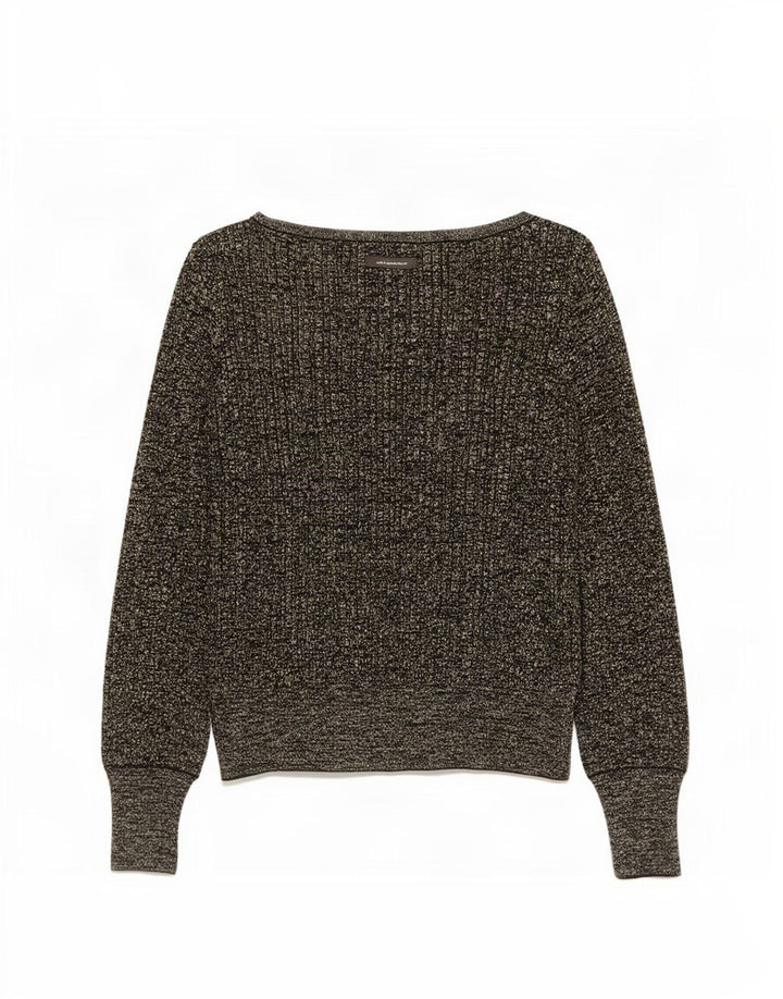 Marks & Spencer Dame Boat Neck Jumper Sweater UK 12 Medium Black Viscose