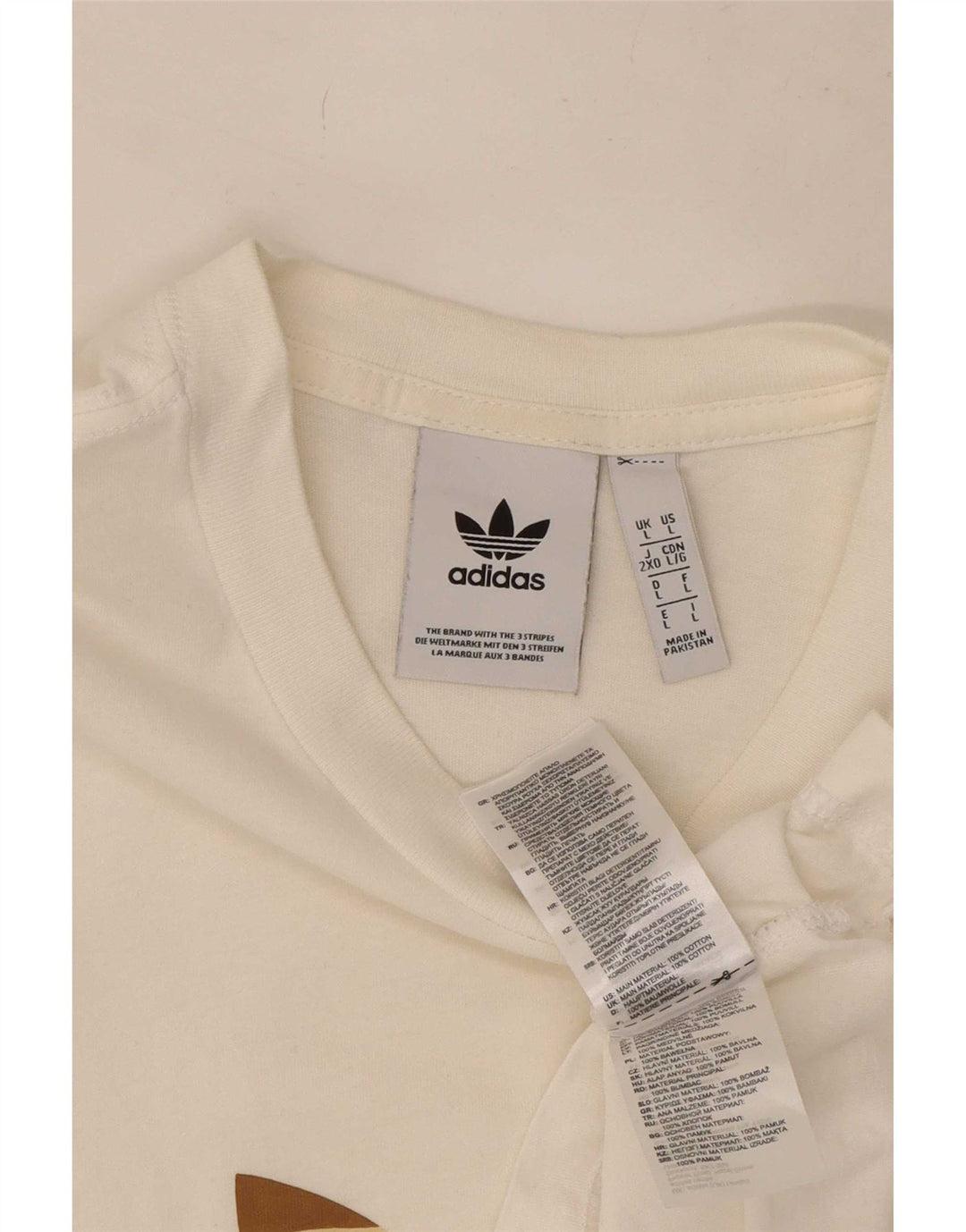 Adidas Grafisk T-shirt top til mænd, stor hvid bomuld