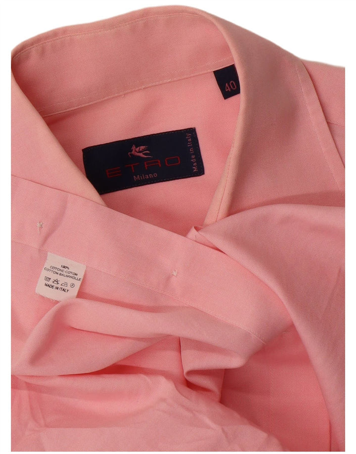 Etro Herre Milano skjorte str. 40 Medium Pink Bomuld