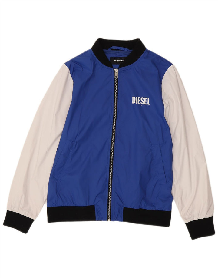 Diesel Boys Graphic Bomber Jacket 11-12 år Blå Colourblock Nylon