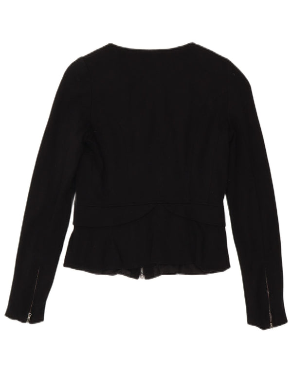 Max & Co. Dame Blazerjakke med fuld lynlås UK 8 Small Black Viscose