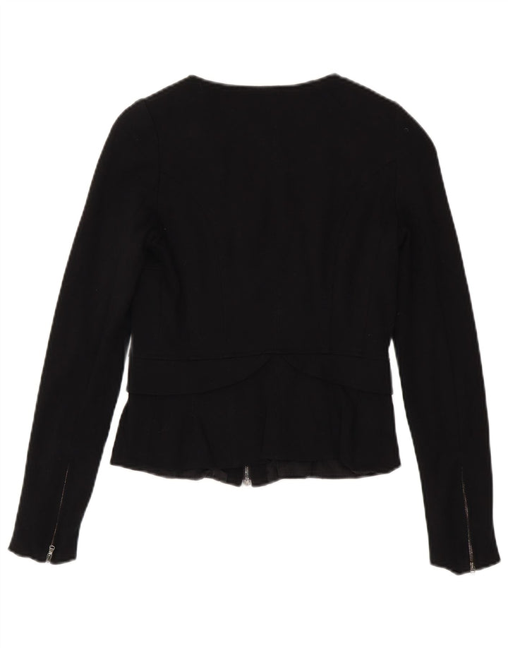 Max & Co. Dame Blazerjakke med fuld lynlås UK 8 Small Black Viscose