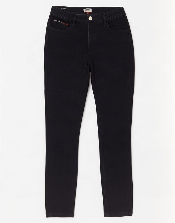 Tommy Hilfiger Dame Højhøjde Skinny Jeans W30 L30 Marineblå Bomuld