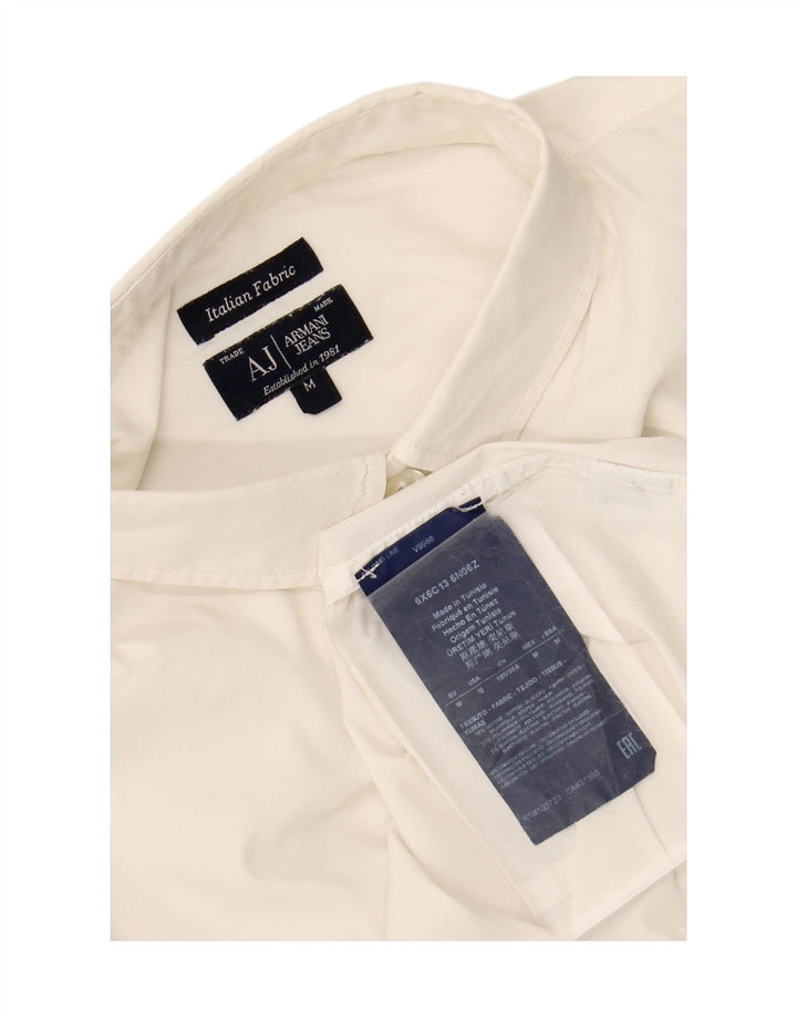 ARMANI Womens Shirt UK 14 Medium White Cotton