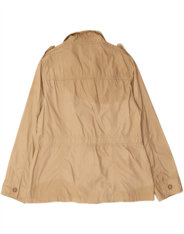 Marks & Spencer Dame Military Utility Jacket UK 16 Stor Beige Bomuld