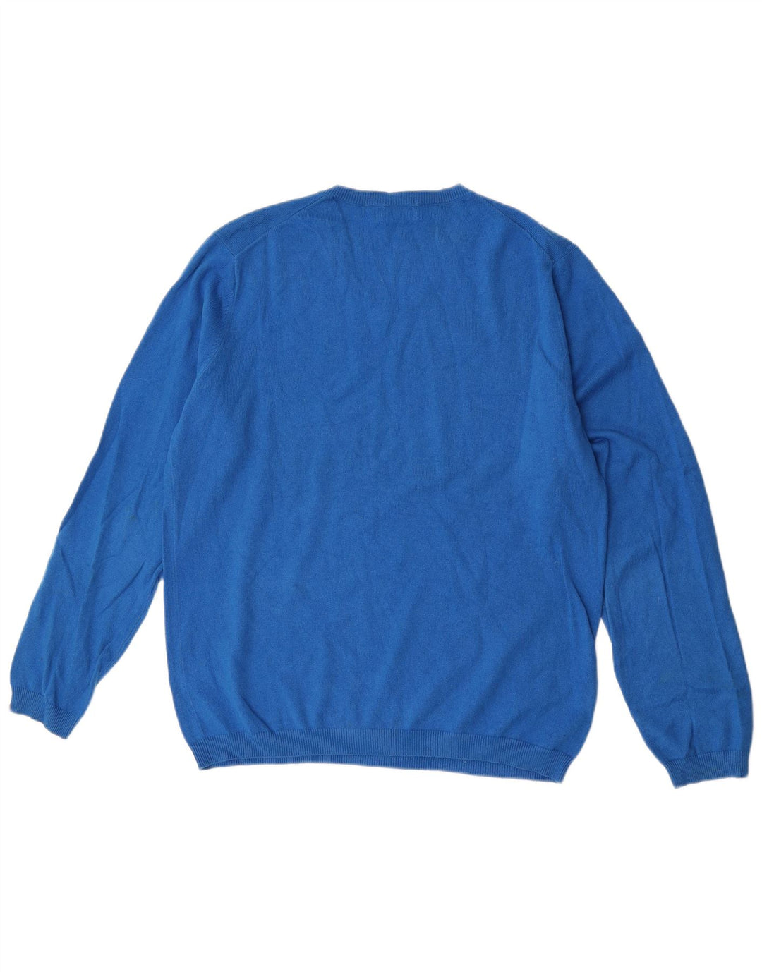 Sun68 Herre V-hals sweater Stor blå bomuld