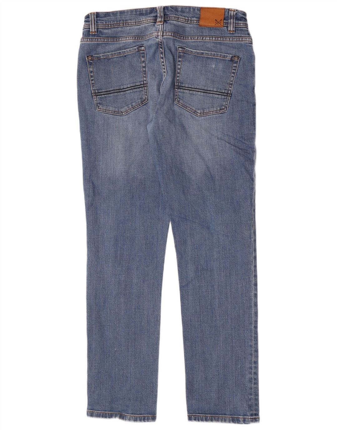 Crew Clothing Dame Straight Jeans W34 L32 Blå Bomuld