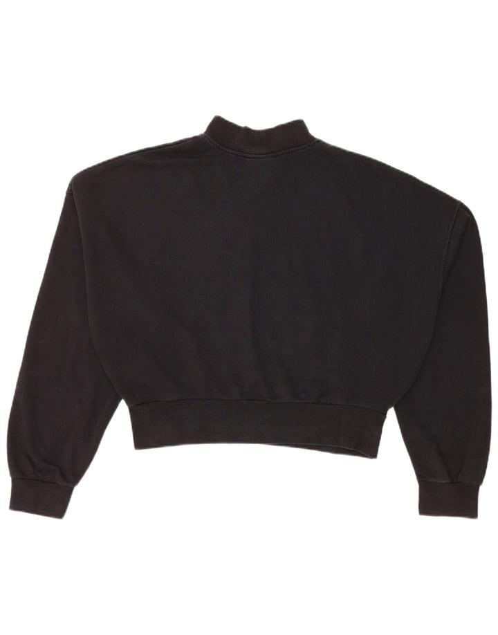 Nike Womens Crop Oversized Sweatshirt Jumper UK 14 Medium Sort Bomuld