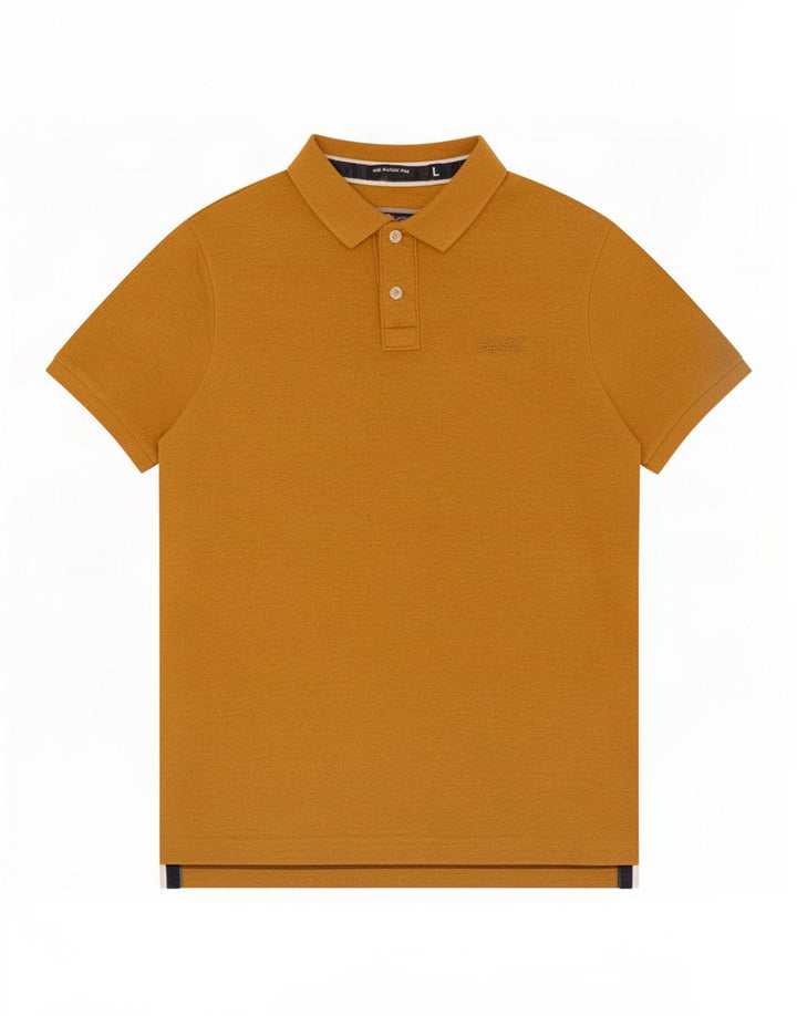 Superdry Poloshirt til mænd Stor gul bomuld