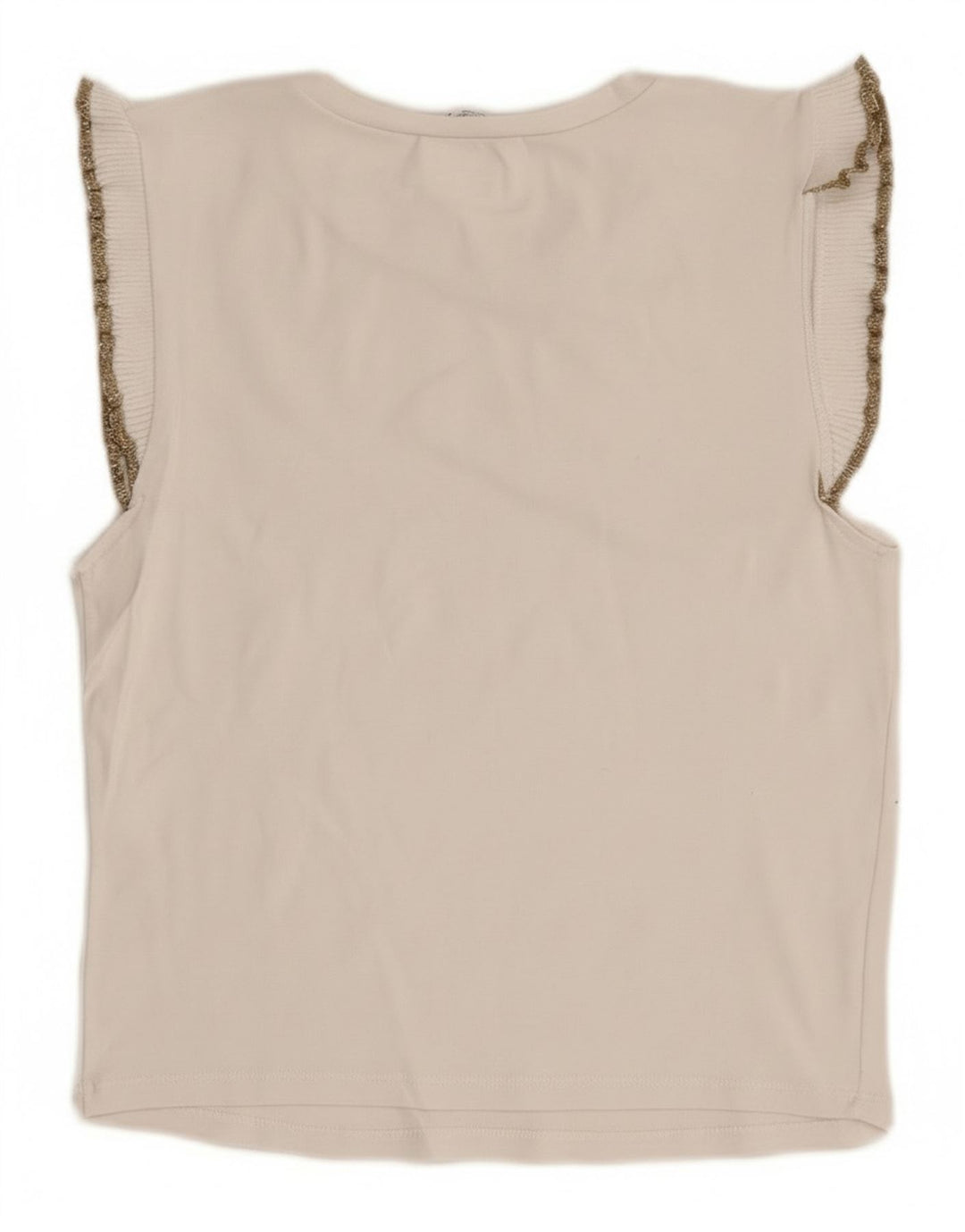 Zara Dame ærmeløs bluse Top UK 12 Medium White