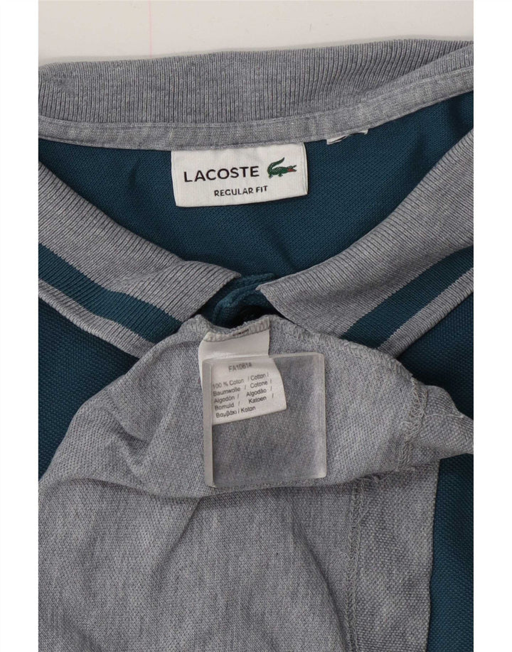Lacoste Herre Regular Fit Polo Shirt 2XL Grå Colourblock Bomuld