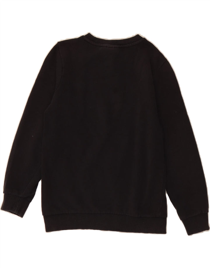 NAPAPIJRI Boys Sweatshirt Jumper 11-12 Years Black Cotton Vintage Napapijri and Second-Hand Napapijri from Messina Hembry 