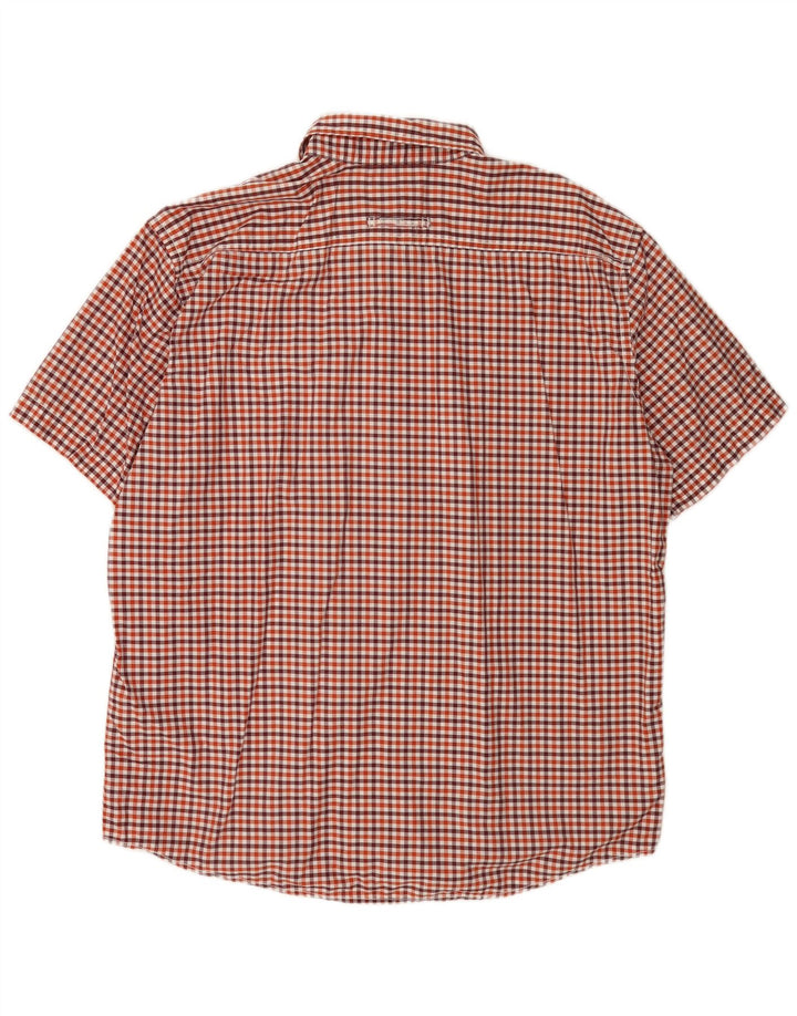 Camel Active Kortærmet Kortærmet Skjorte med normal pasform 2XL Rød Gingham Bomuld