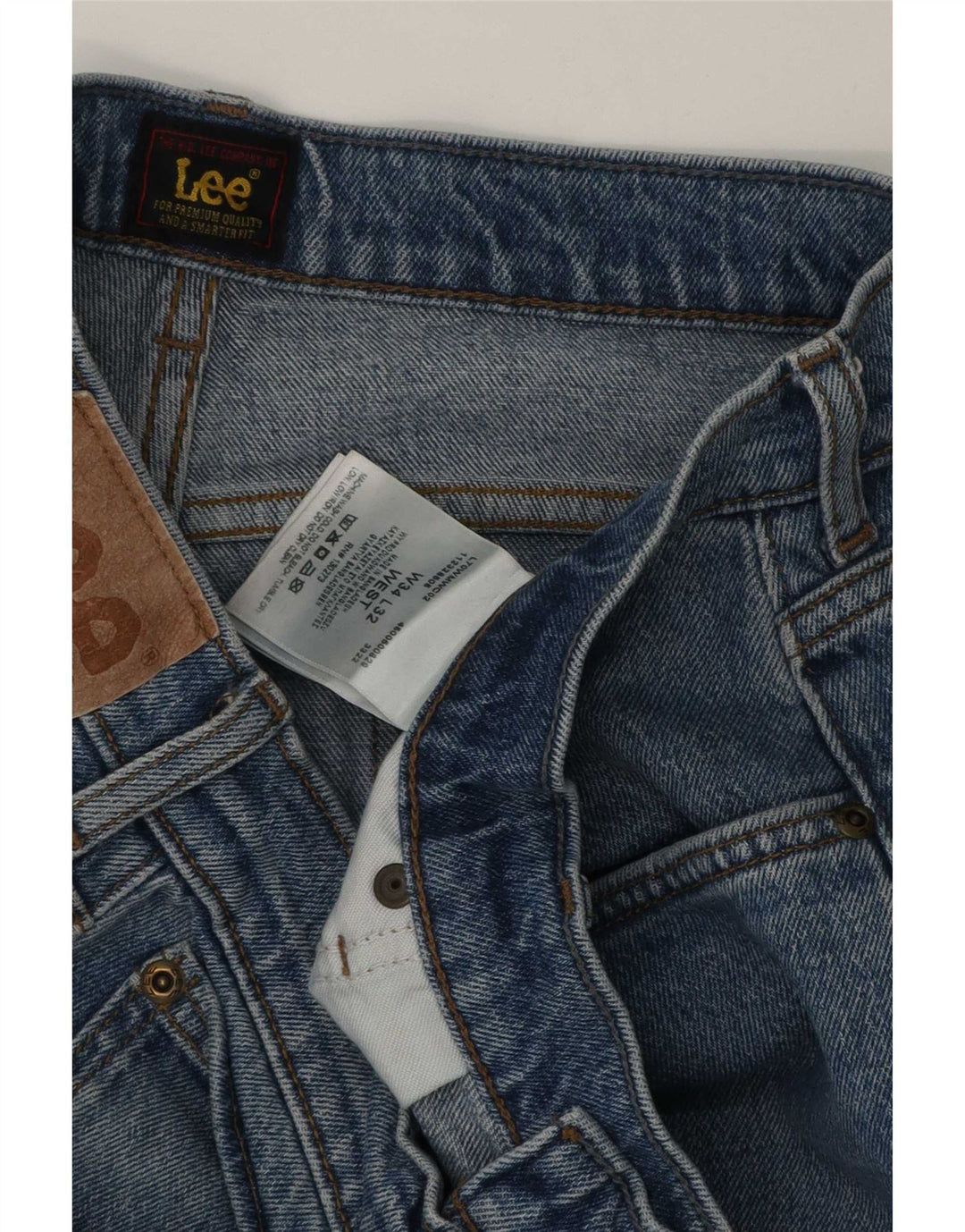 Lee Herre West Straight Jeans W34 L32 Blå Bomuld