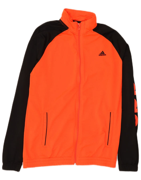 Adidas drenge grafisk træningsdragt topjakke 15-16 år Orange Colourblock