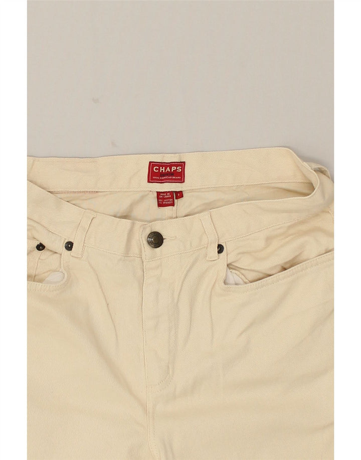 CHAPS Womens Capri Jeans US 6 Medium W28 L21 Beige Cotton | Vintage Chaps | Thrift | Second-Hand Chaps | Used Clothing | Messina Hembry 