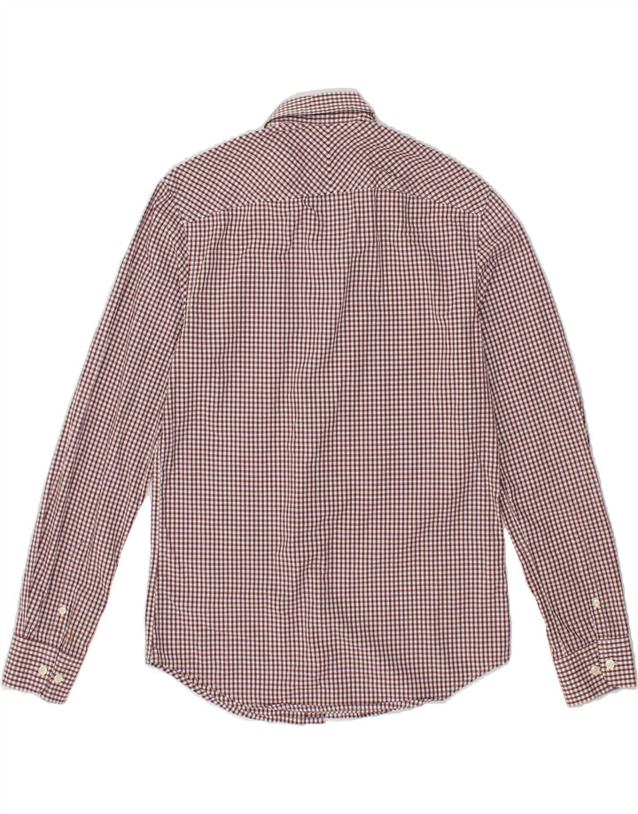 PENGUIN Mens Heritage Slim Fit Shirt Small Purple Check Cotton Vintage Penguin and Second-Hand Penguin from Messina Hembry 